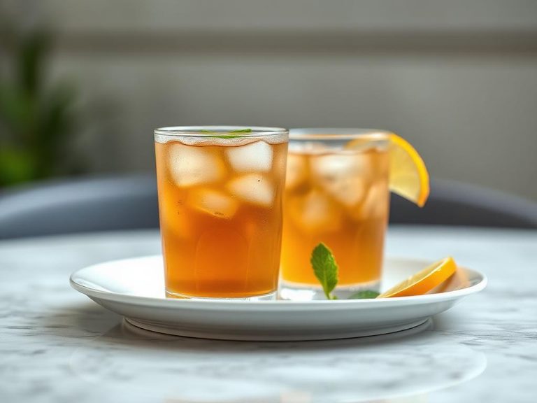 Low-calorie iced tea