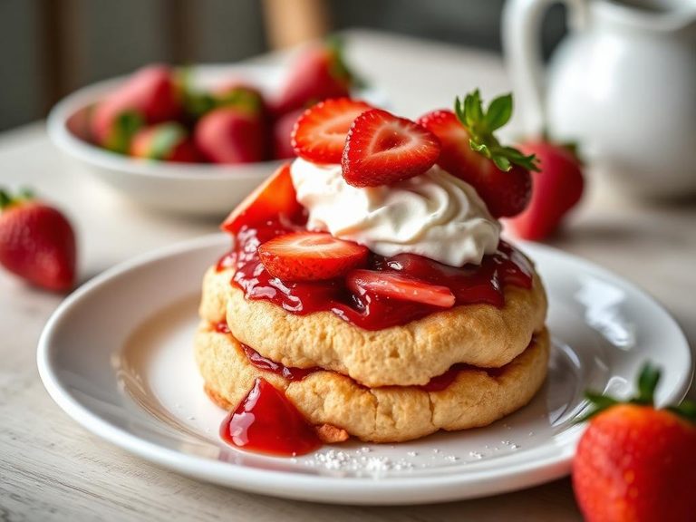 Low-calorie strawberry shortcake