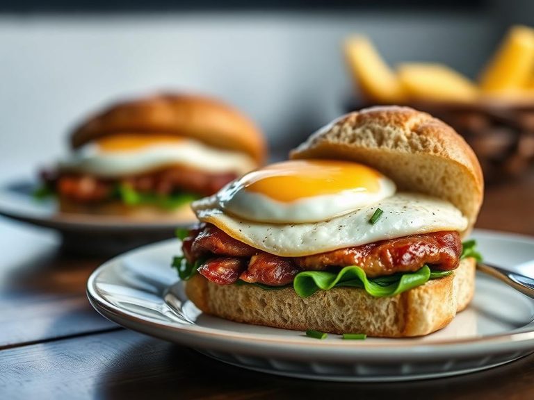 Luncheon Meat and Egg Sandwich