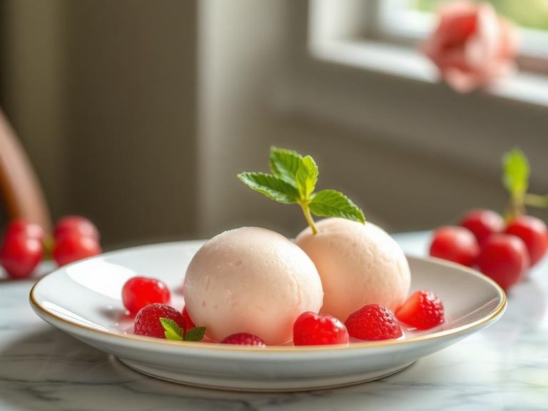 Lychee and Rose Sherbet