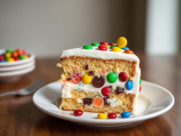 M&M Ice Cream Cake