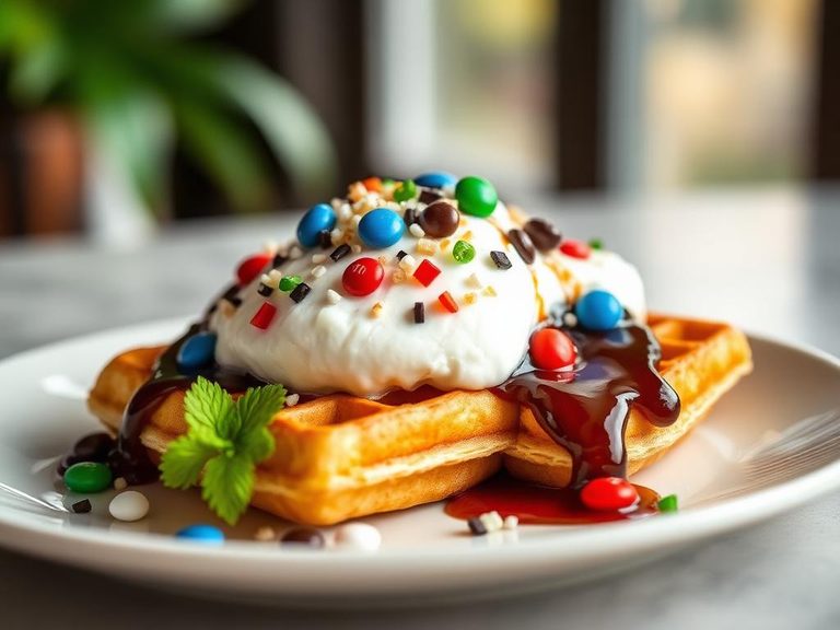 M&M's Pancake or Waffle Garnish