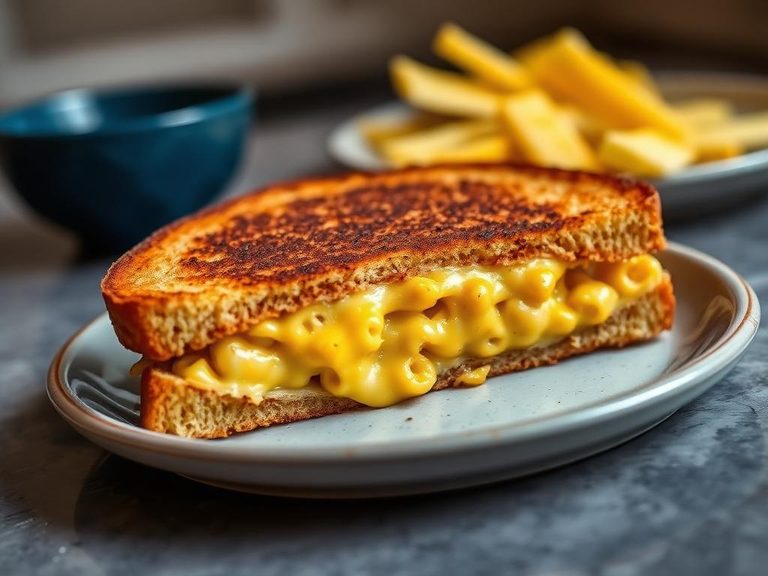 Mac and Cheese Grilled Cheese Sandwich