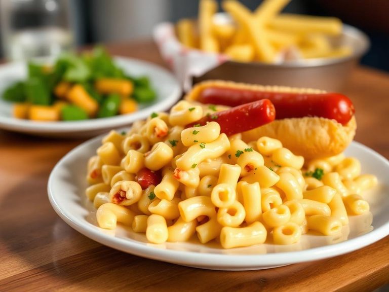 Mac and Cheese with Hot Dogs