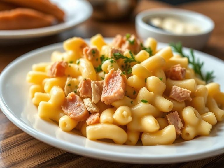 Mac and Cheese with Tuna or Ham