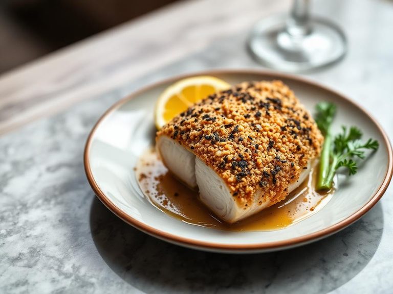 Macadamia crusted fish