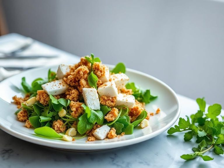 Macadamia-Crusted Goat Cheese Salad