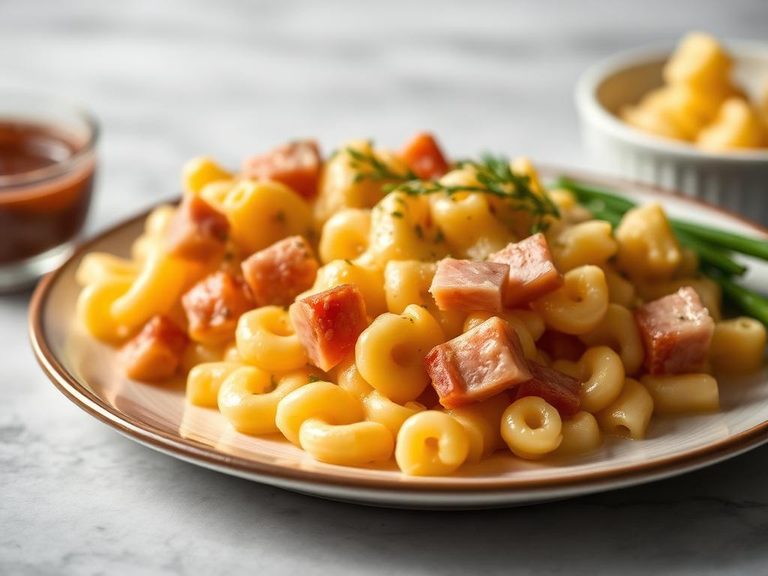 Macaroni and Cheese with Ham