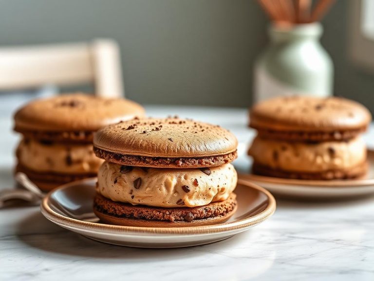 Macaroon ice cream sandwiches