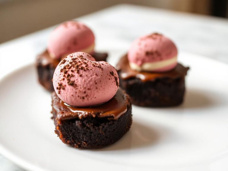 Macaroon-topped brownies