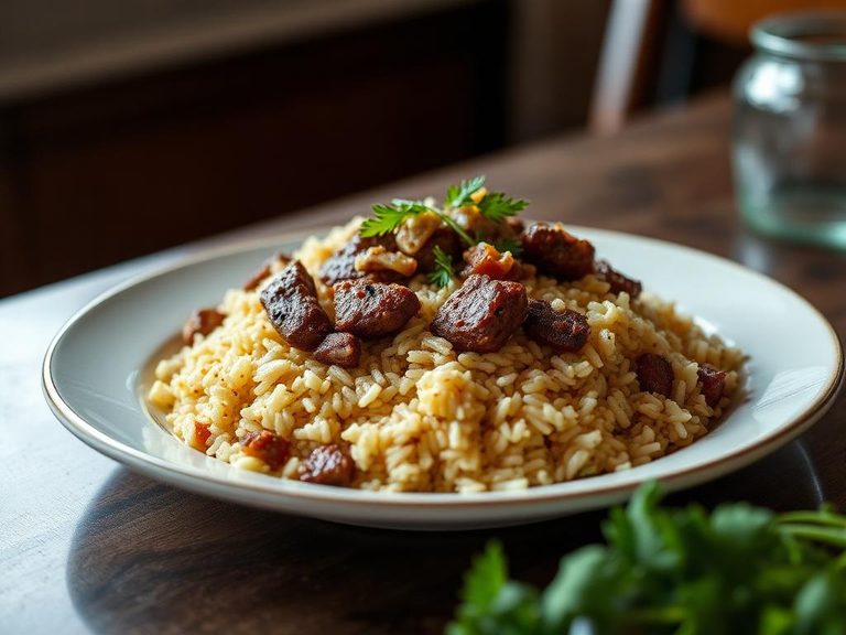 Machboos (Middle Eastern spiced rice with liver)