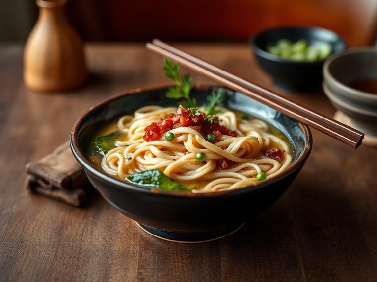 Maitake soba noodle soup