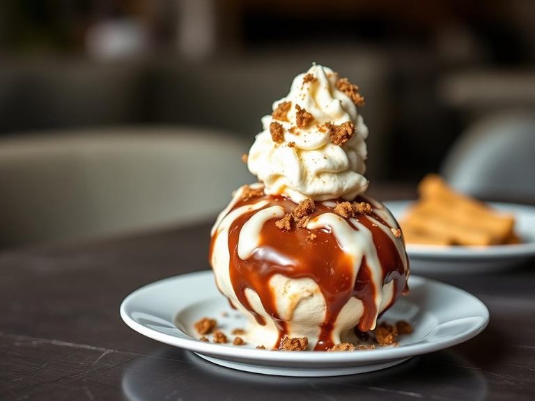 Malted Milk Ball Ice Cream Sundae