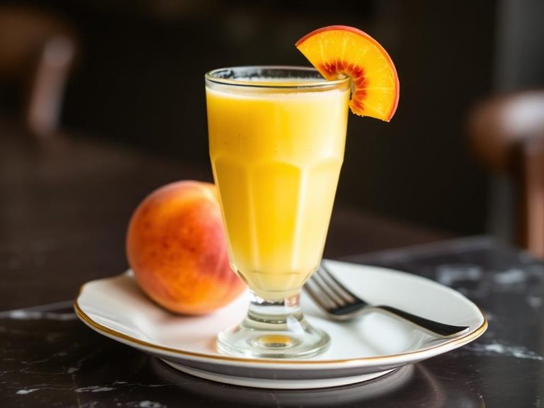 Mango Lassi with a Peach Twist