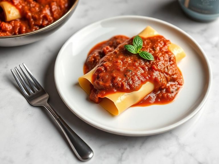 Manicotti with Bolognese Sauce