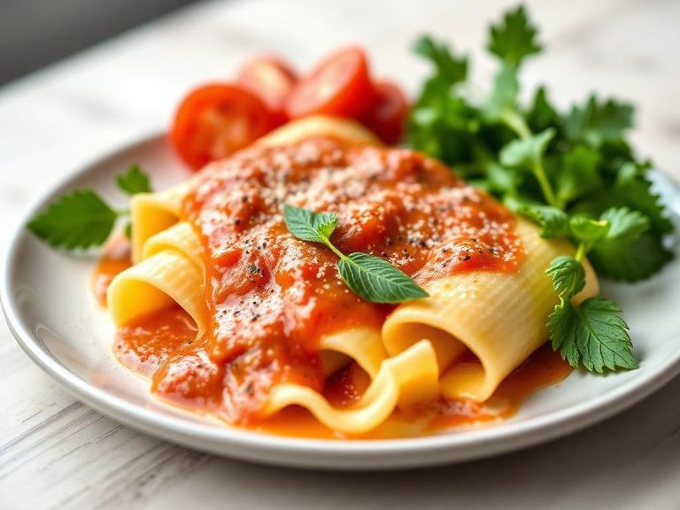 Manicotti with Vodka Sauce