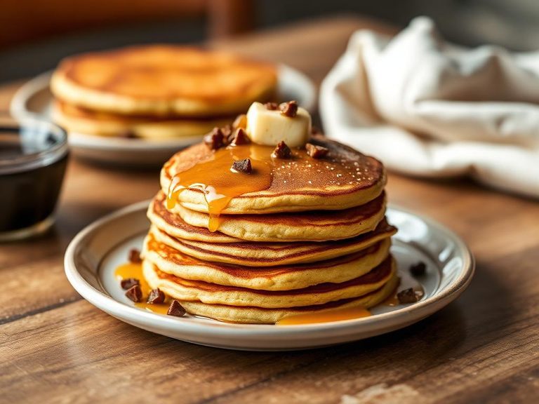 Maple Sausage Pancake Stack