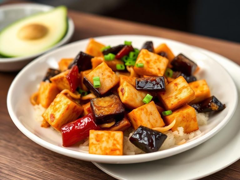 Mapo Tofu with Eggplant (Chinese stir-fry)