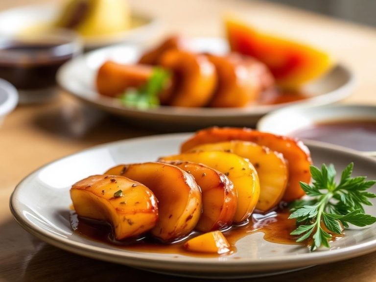 Marinade for fruit-based glazes