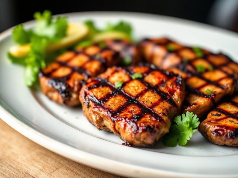 Marinated and Grilled Tempeh Steaks