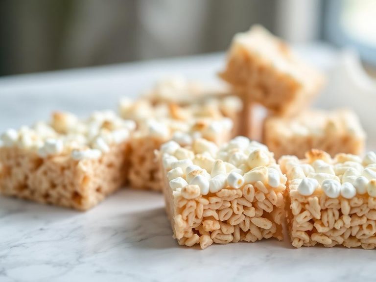 Marshmallow Rice Crispy Squares