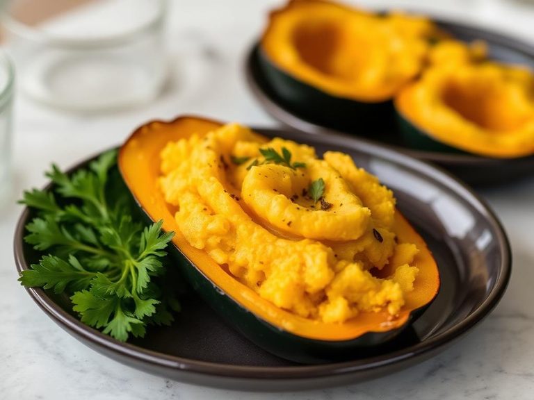 Mashed acorn squash side