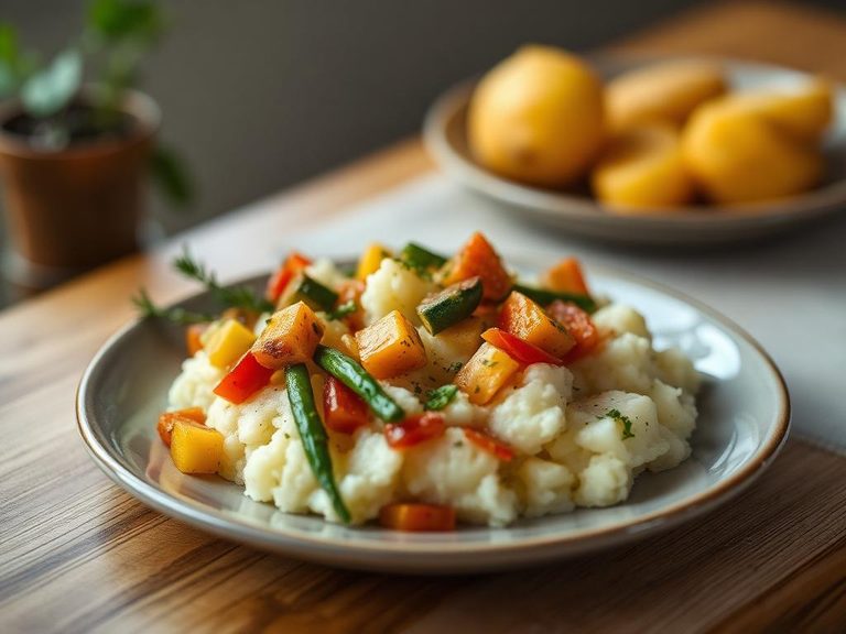 Mashed potato and vegetable medley