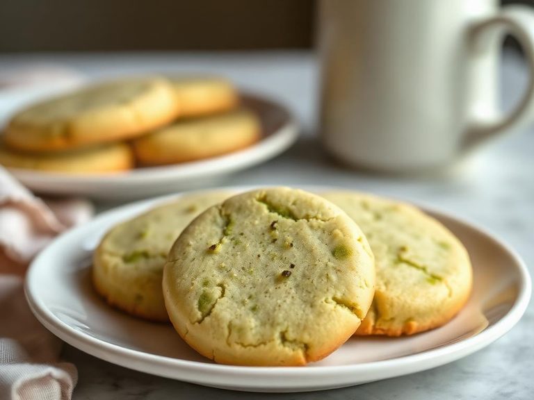 Matcha Shortbread Cookies