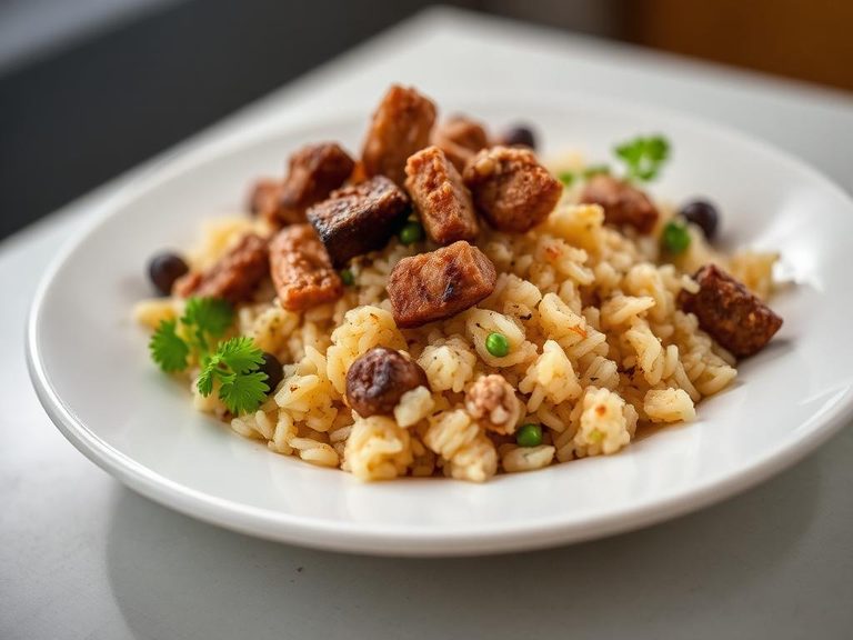 Meat-infused rice cereal
