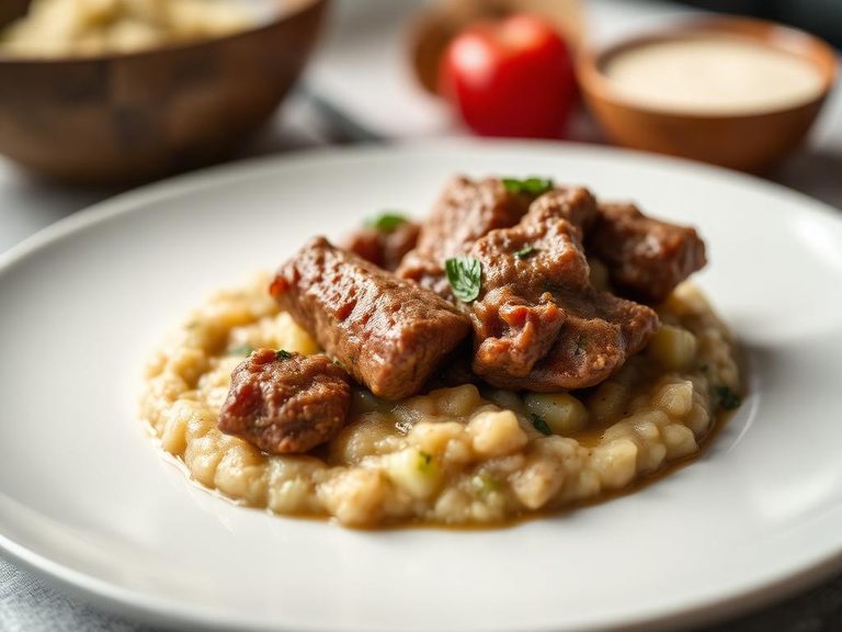 Meat puree with vegetable