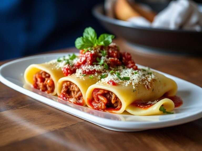 Meat-Stuffed Manicotti