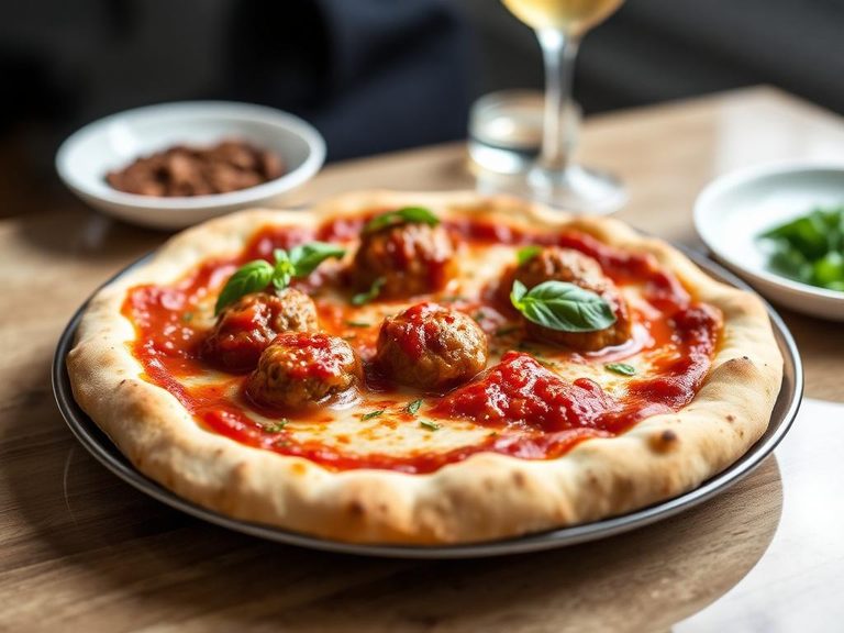 Meatball Marinara Pizza