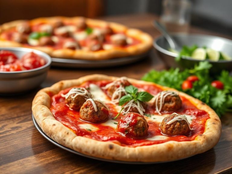Meatball Pizza