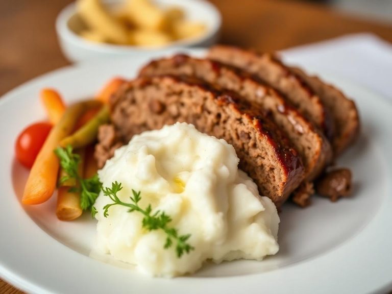 Meatloaf with Mashed Potatoes