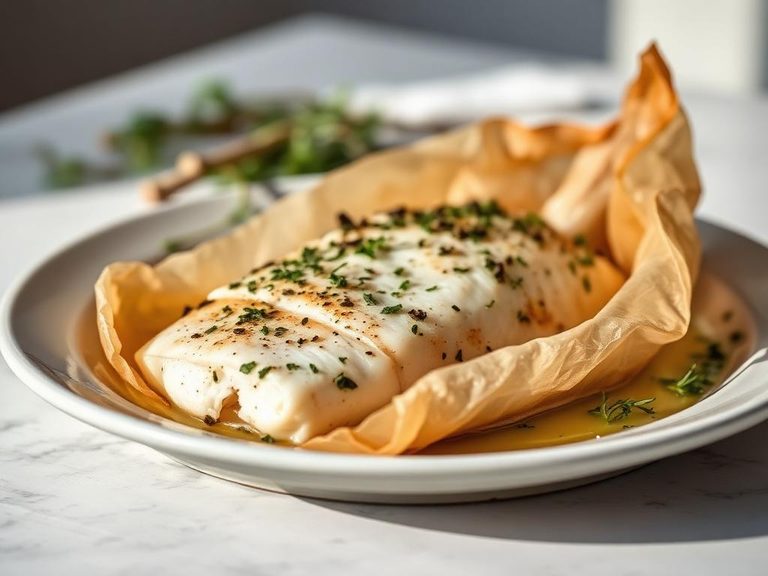 Mediterranean Bass en Papillote with Herbs