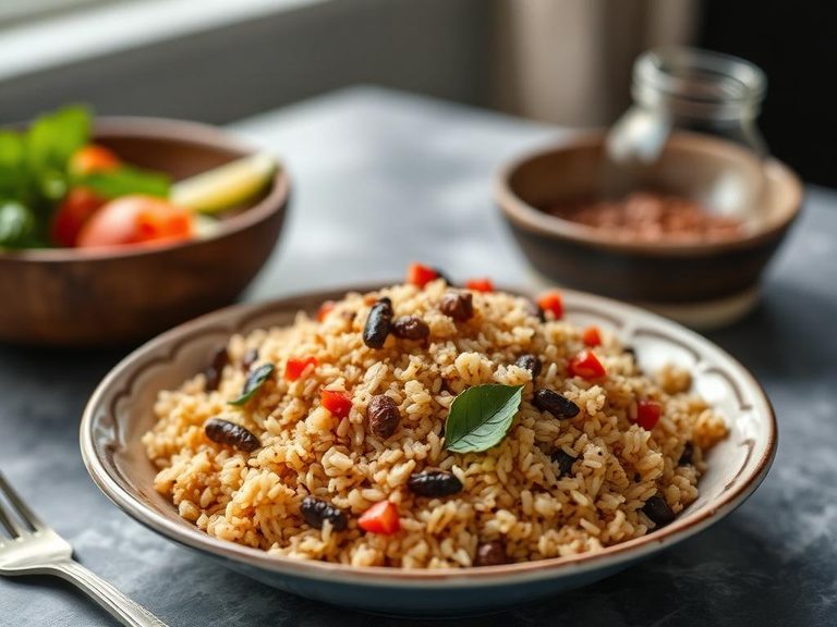 Mediterranean brown rice bowl