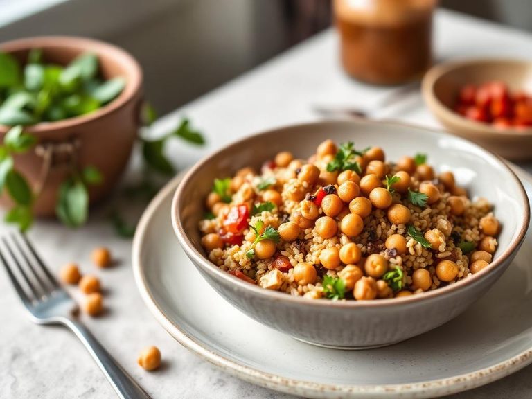 Mediterranean Farro Bowl with Chickpeas