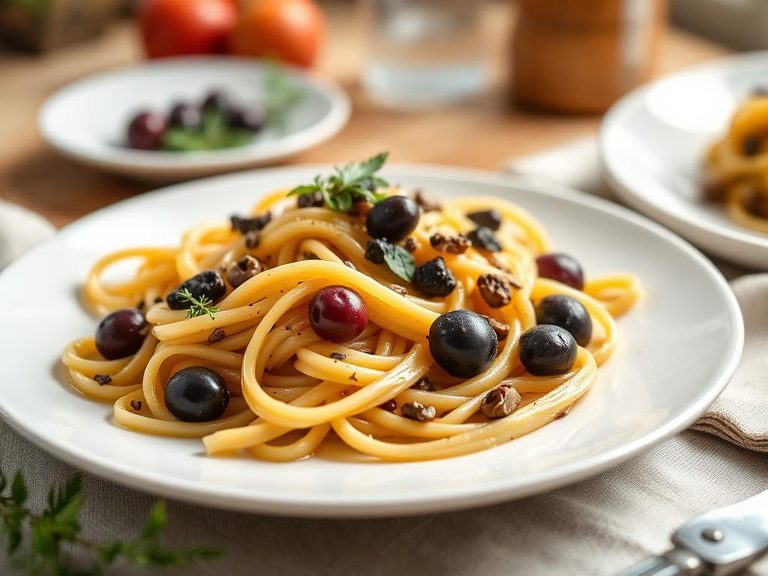 Mediterranean Pasta with Olives and Capers