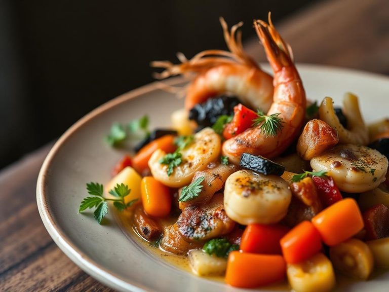 Mediterranean Seafood and Vegetable Sauté