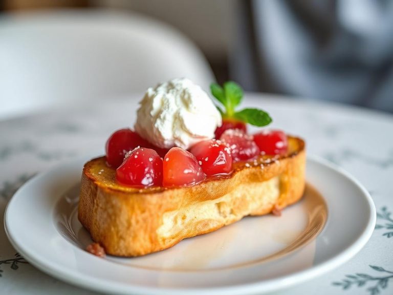 Melba toast with ice cream