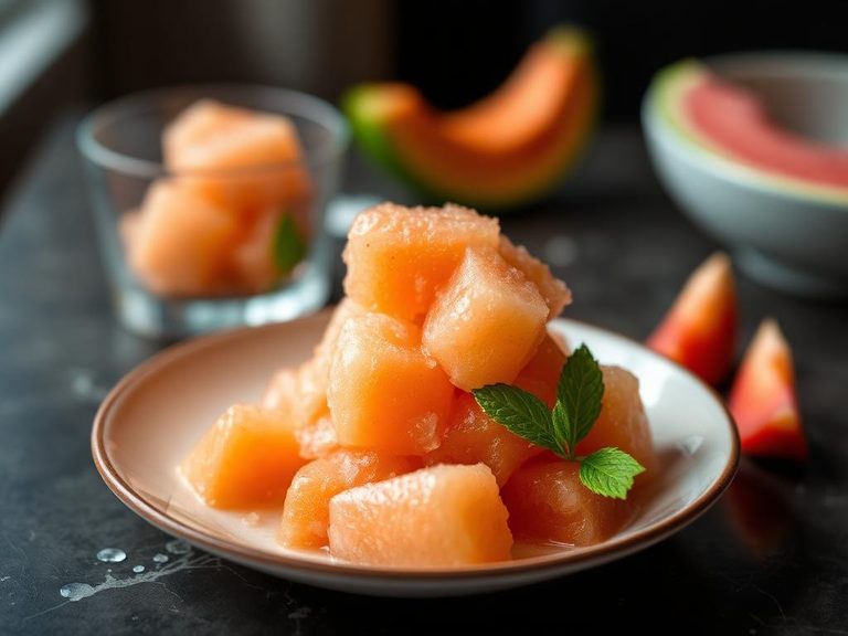Melon sorbet or granita