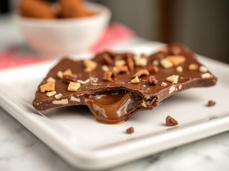 Melted into a chocolate bark
