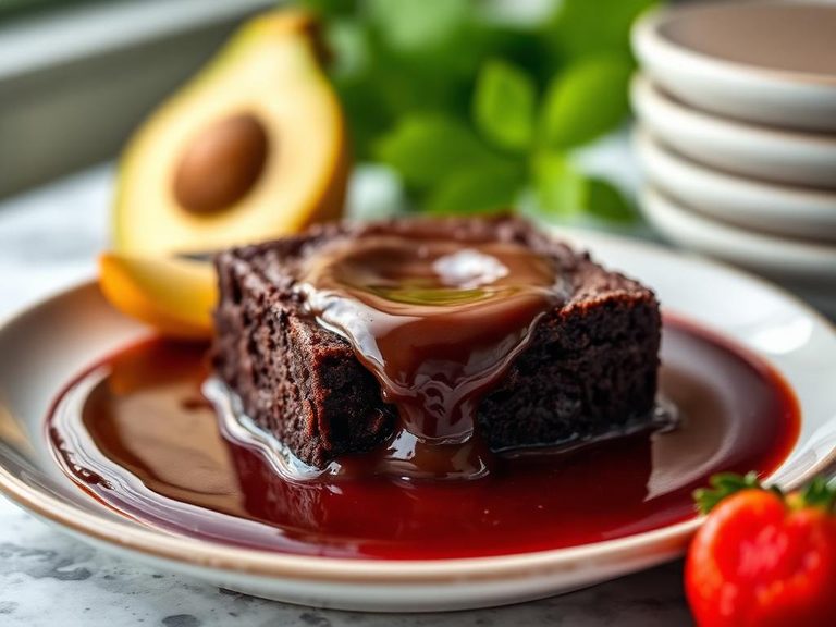 Melted into a sauce for brownies or cakes