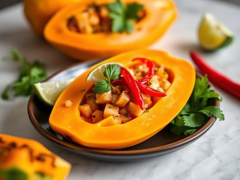 Mexican Papaya with Lime and Chili