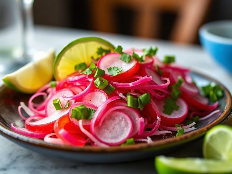 Mexican radish and lime street snack
