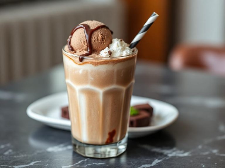 Milkshake with chocolate ice cream