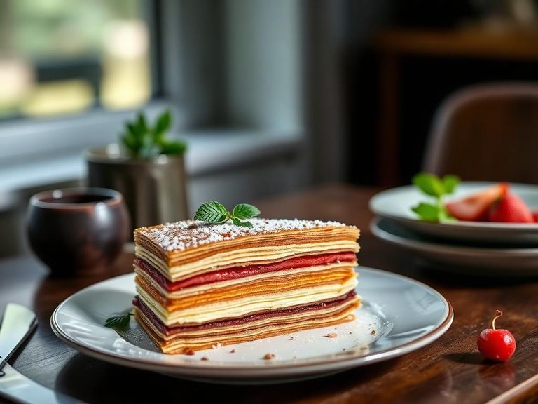 Mille-crêpe cake