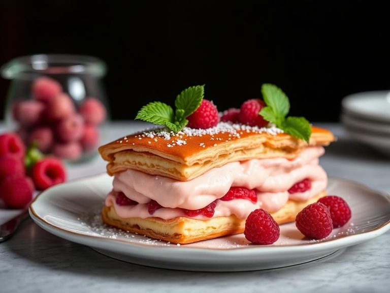 Mille-feuille with Raspberry Cream
