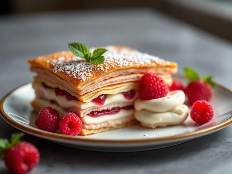 Mille-feuille with Raspberry