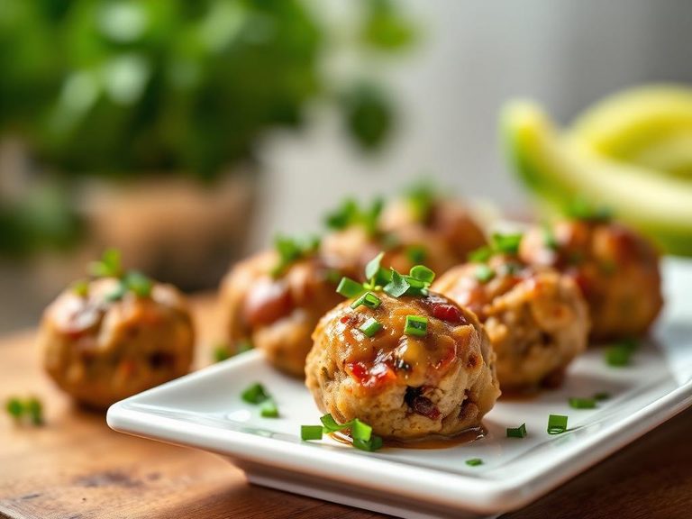 Mini Ham & Veggie Meatballs